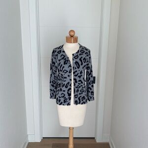 Animal print cardigan size small